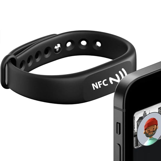Waterproof NFC Silicone Bracelet 13.56MHz NTAG215 Silicone wrist band NFC RFID Rubber Wristband