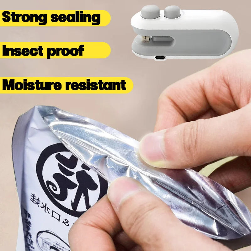 SealMate Mini – Rechargeable Bag Resealer with Cutter